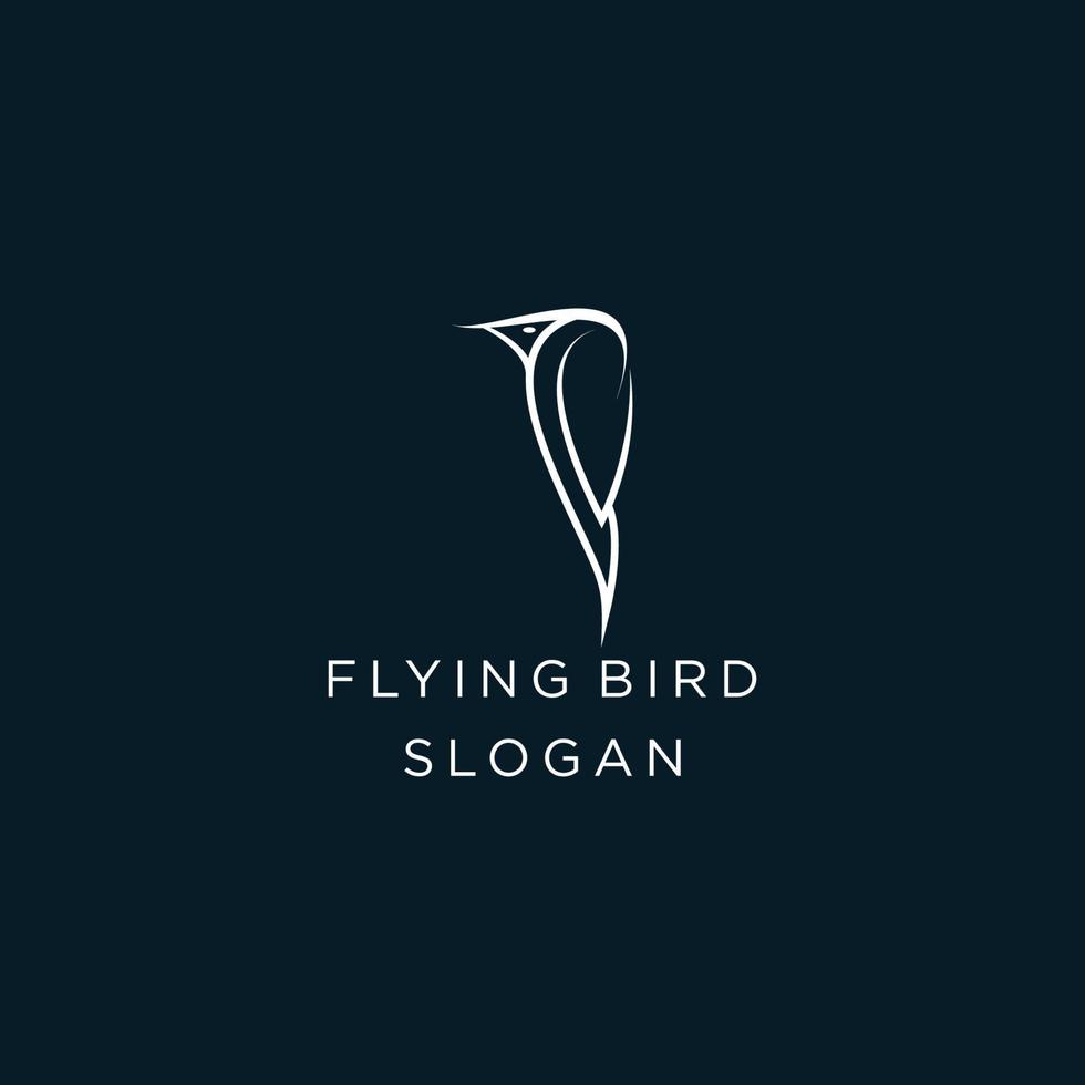 Flying bird design icon logo template vector