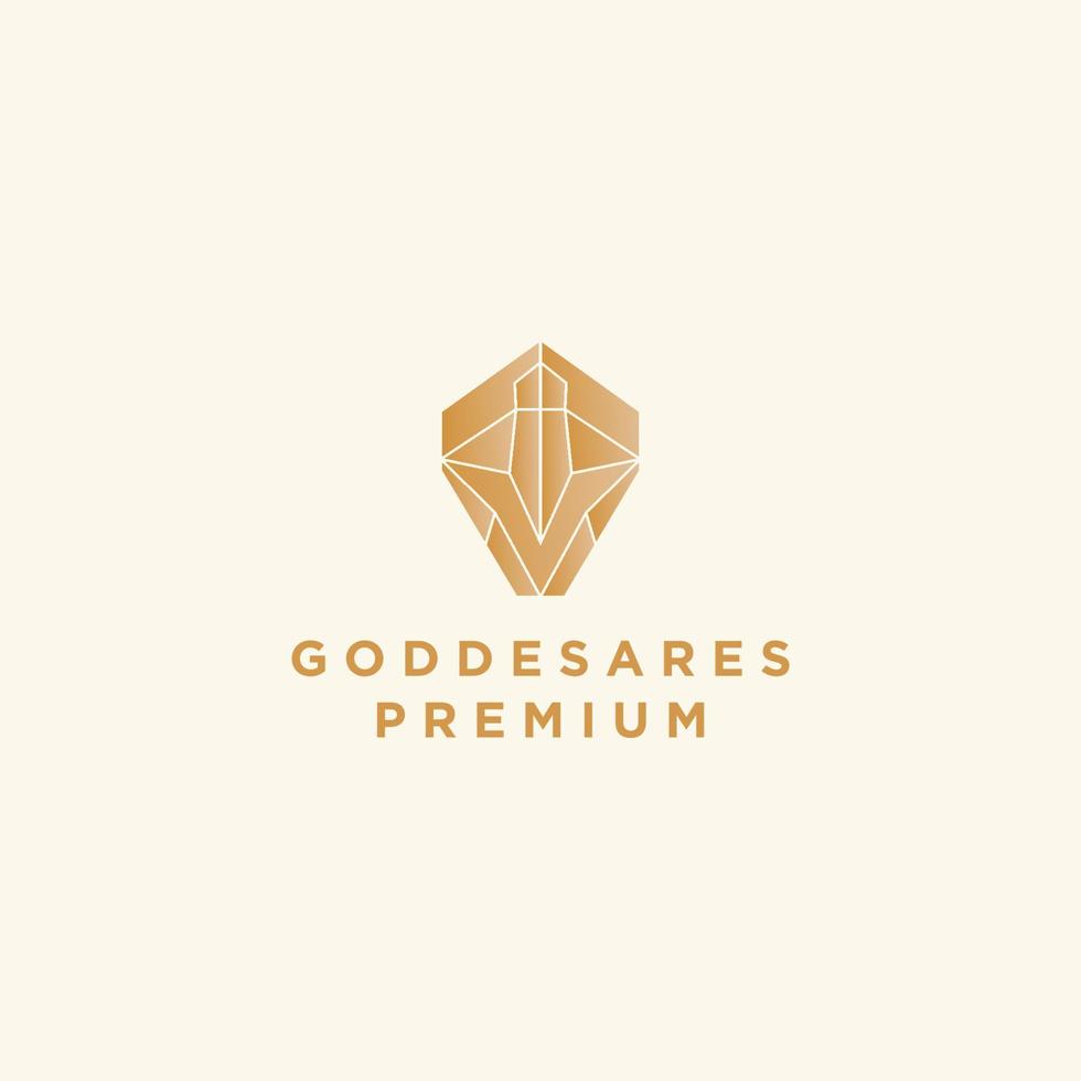 Goddes Ares logo design icon vector