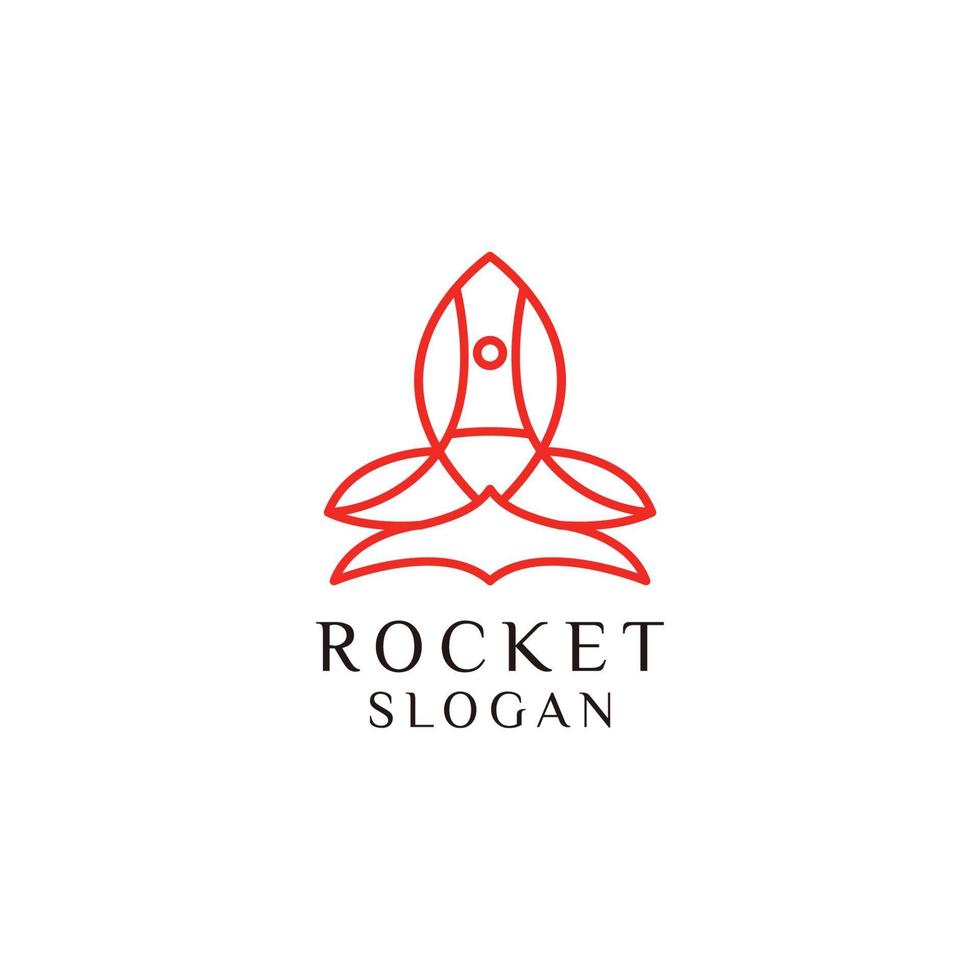 Rocket logo design icon vector