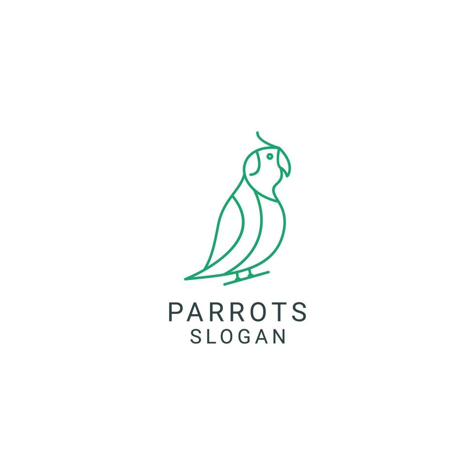 Parrots logo design icon vector