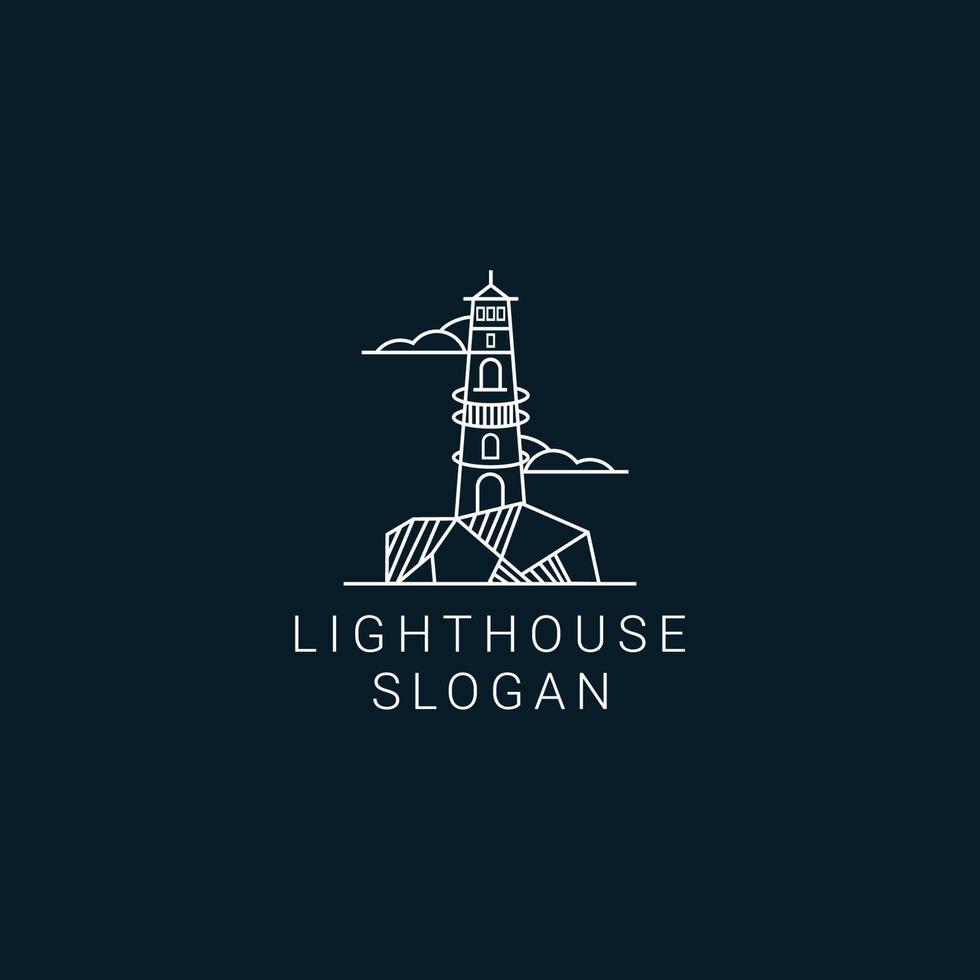 Light House design icon logo template vector