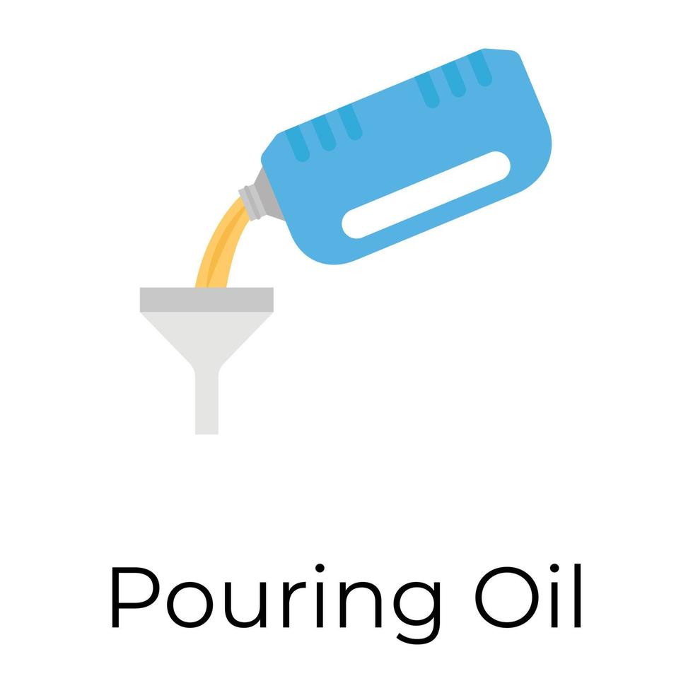 Trendy Pouring Oil vector
