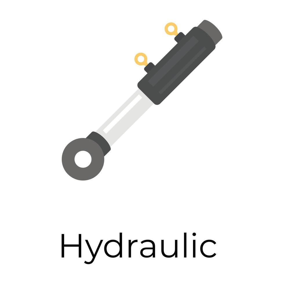 Trendy Hydraulic Cylinder vector