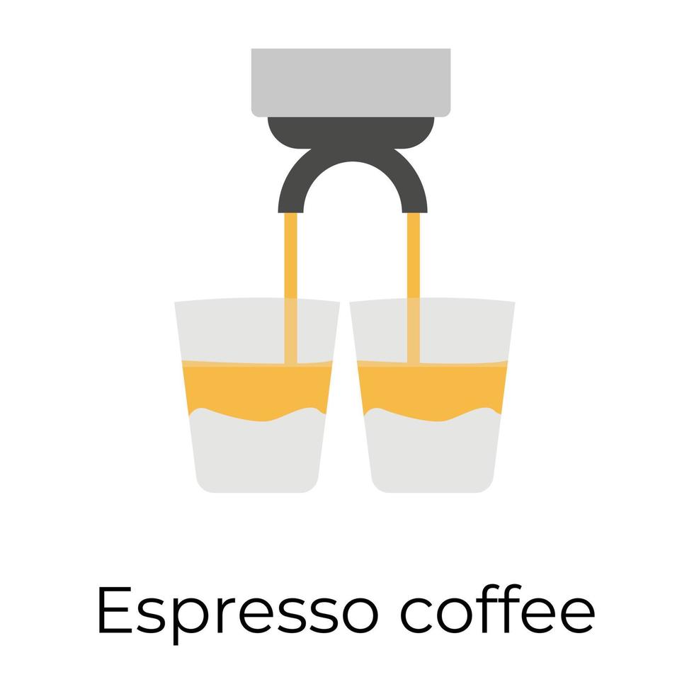 Trendy Pouring Coffee vector