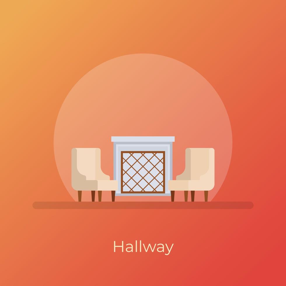 Trendy Hallway Concepts vector