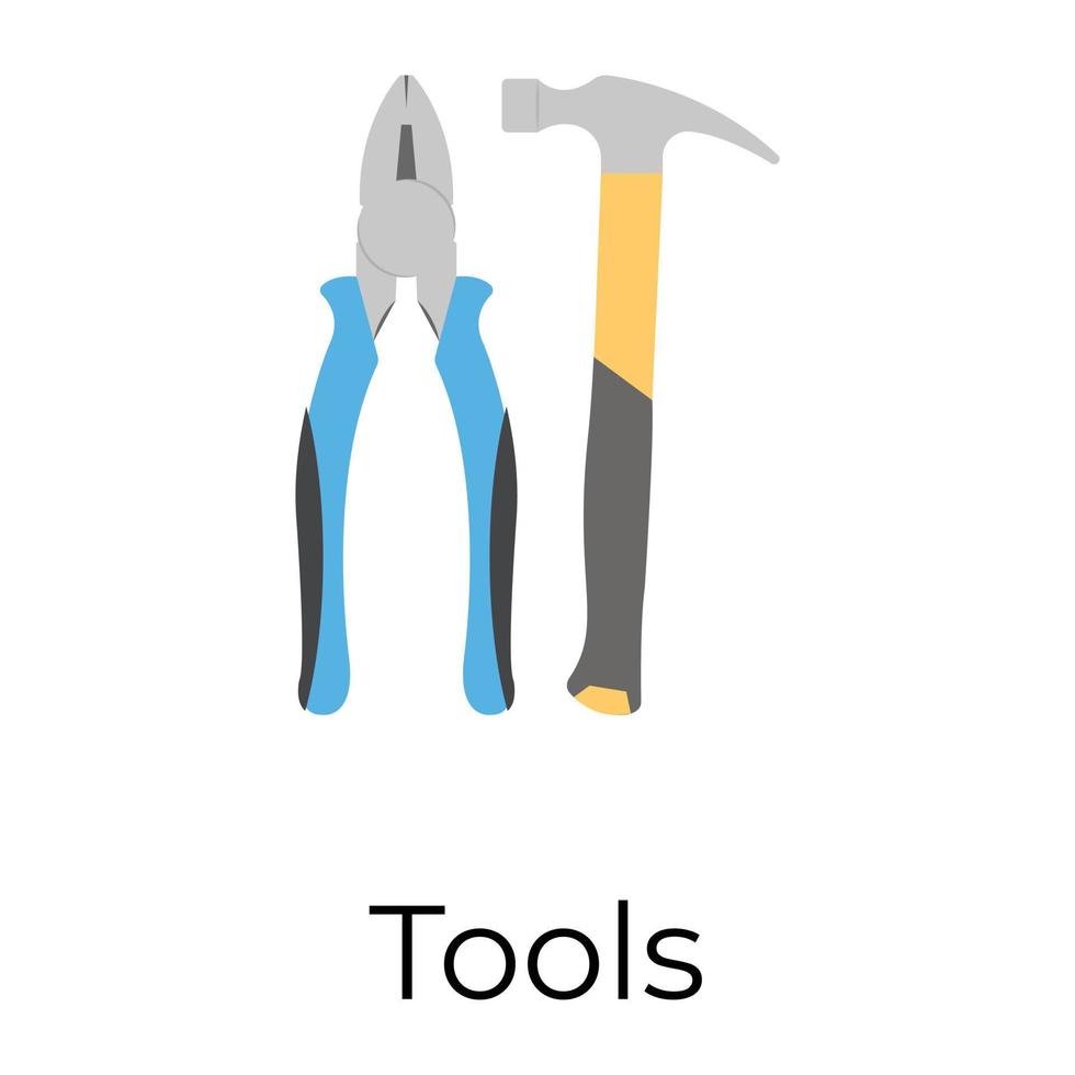 Hammer and Plier vector