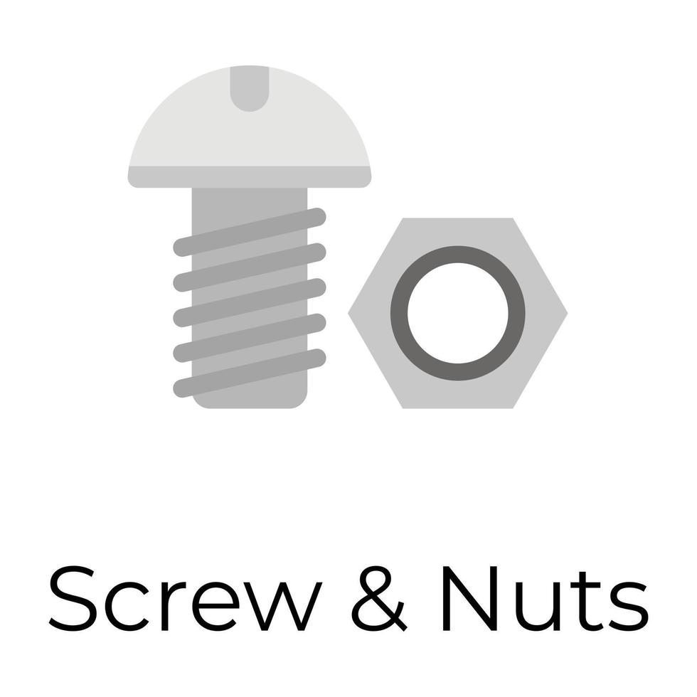 Screw and Nuts vector