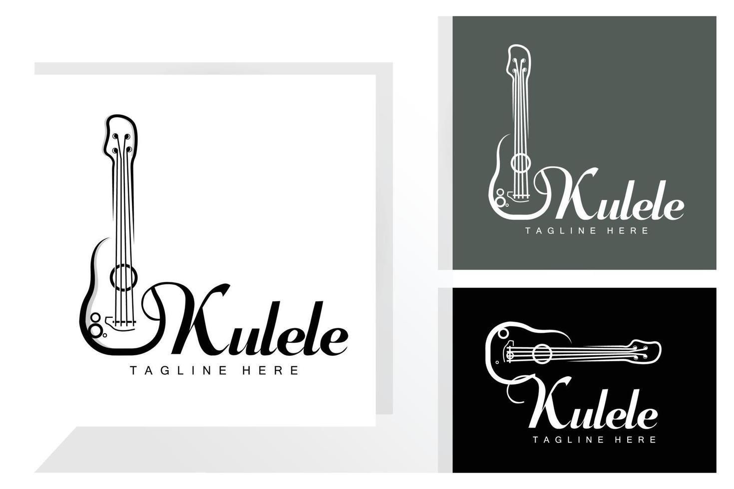 Minimalist Ukulele Music Logo Design, Ukulele Guitar Vector. Ukelele Logo Design vector