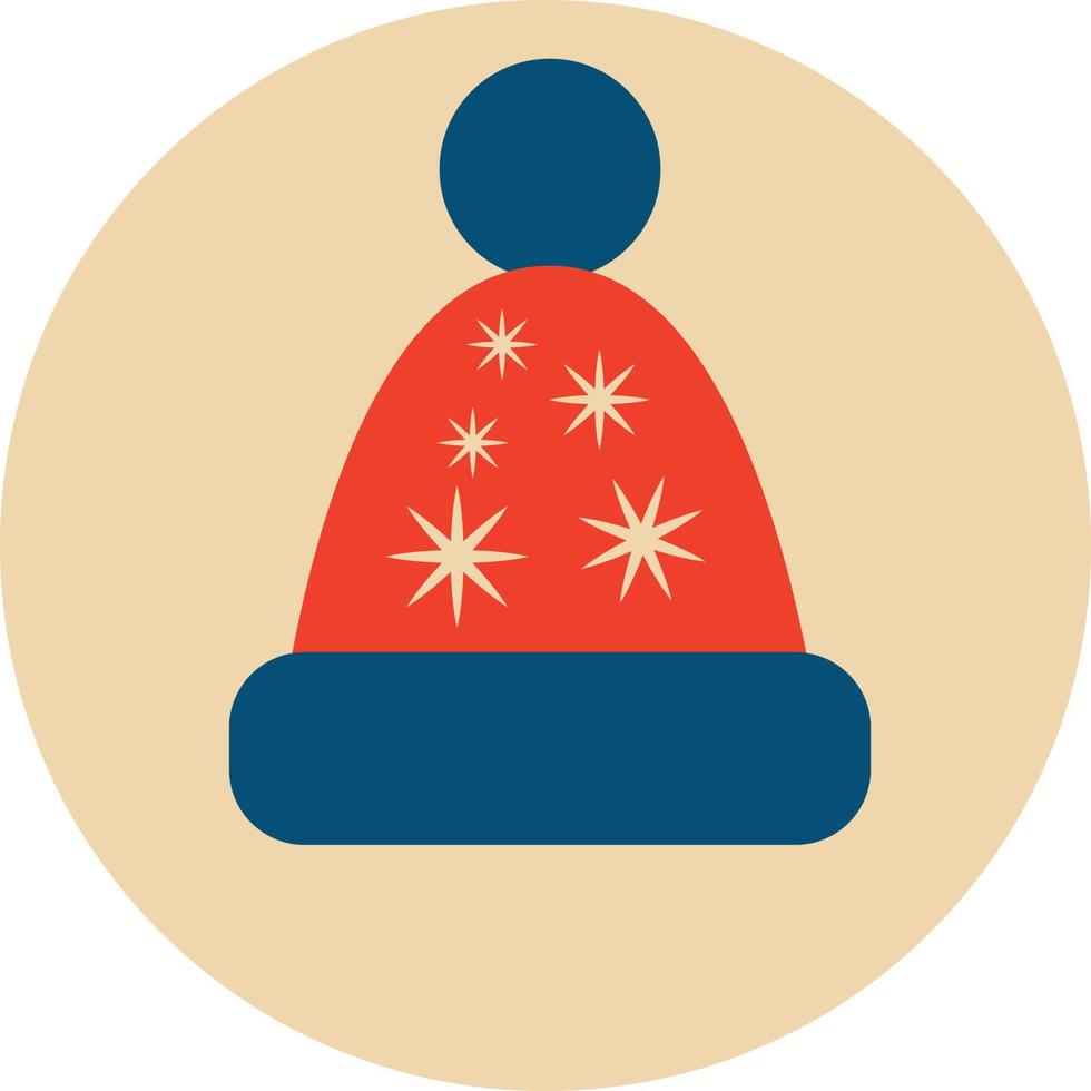 icono de gorro de navidad vector