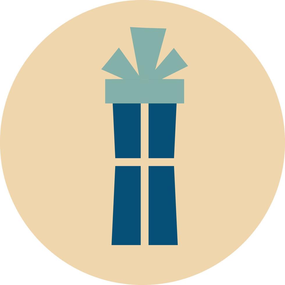 icono de círculo de caja de regalo de Navidad vector