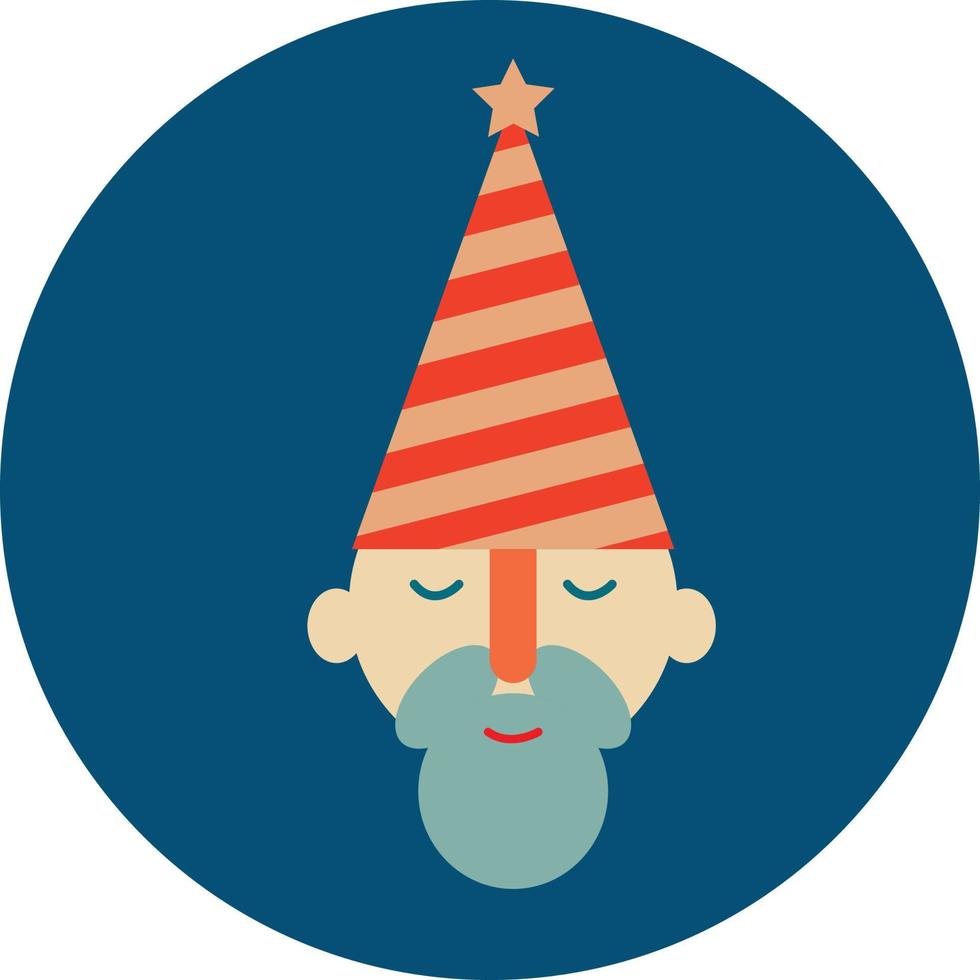 Christmas gnome icon vector