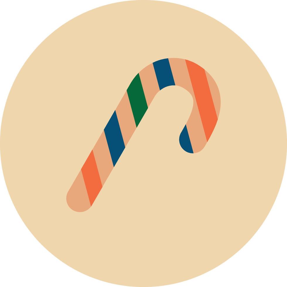 icono de bastón de caramelo de navidad vector