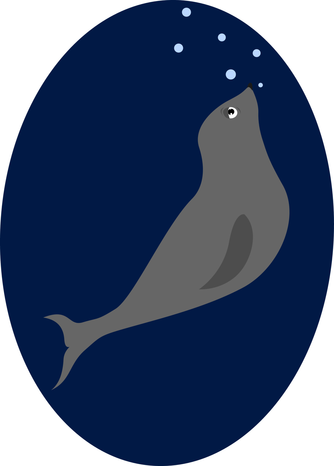 Gray seal, illustration, vector on white background. 13786132 Vector