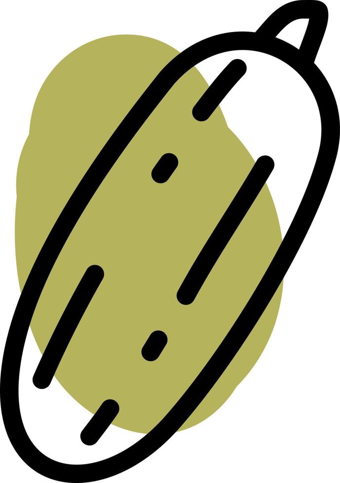 Green cucumber, illustration, vector on a white background