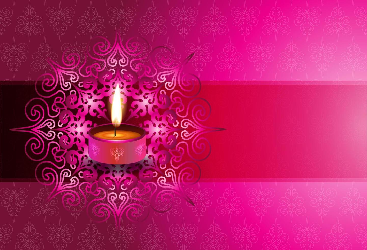 Fondo de feliz festival de diwali con lámpara de aceite realista. Diseño de fondo de Diwali para banner, cartel, flyer, banner de sitio web, vector