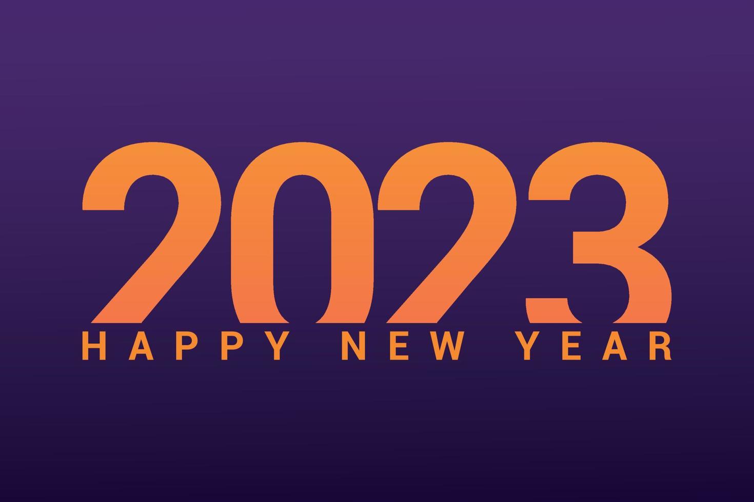 Happy new year 2023 text design vector template.