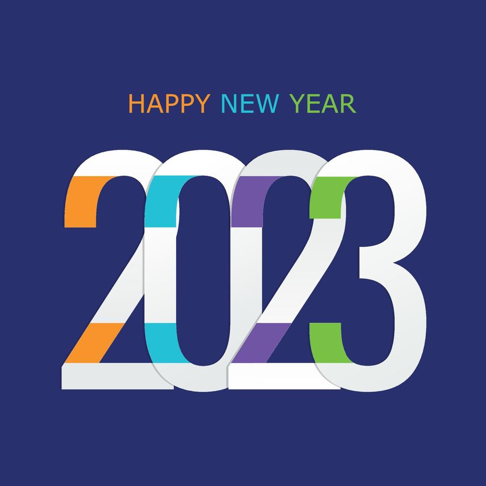 Happy new year 2023 banner design. vector