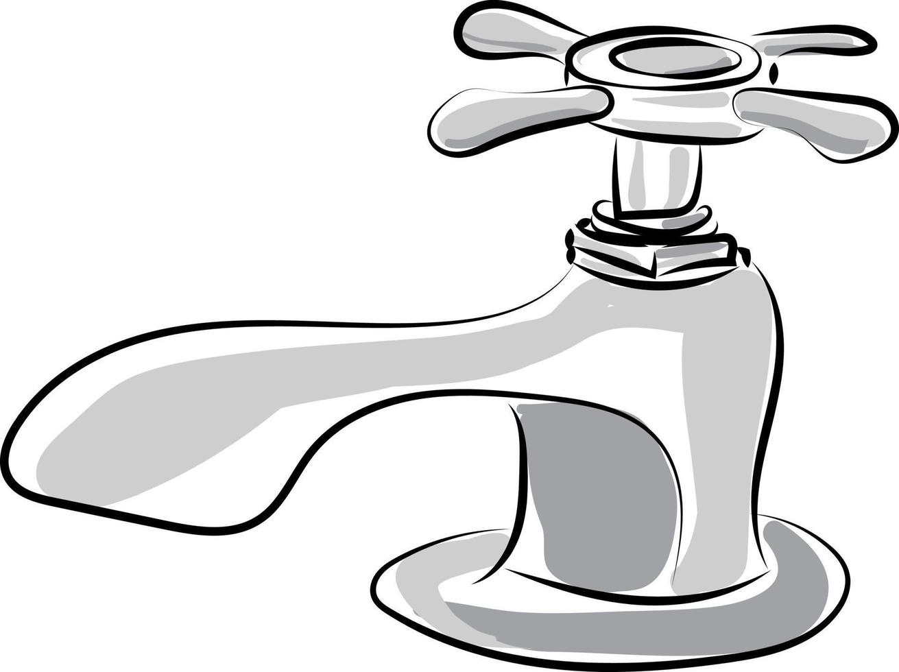 Water sink, illustration, vector on white background.