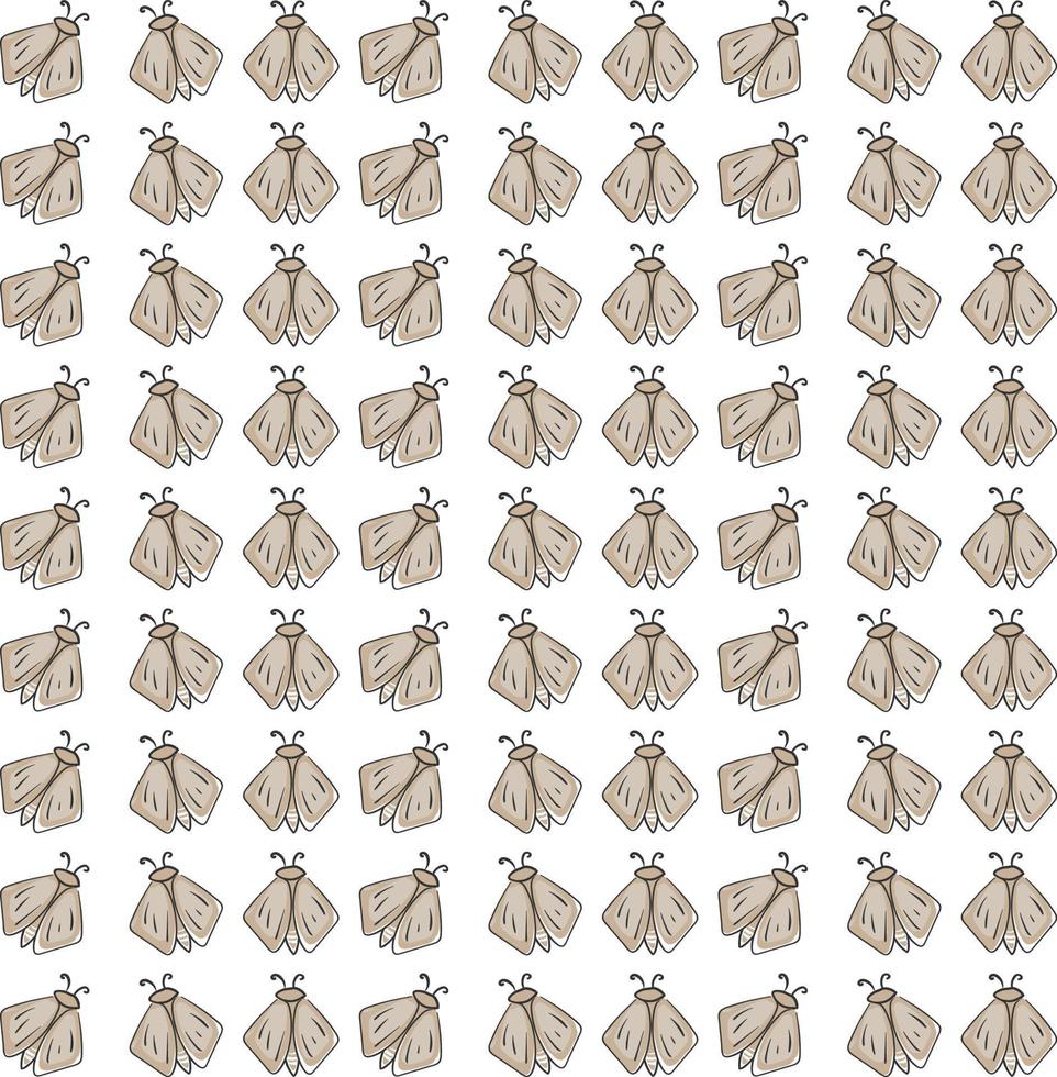 Moth wallpaper, illustration, vector on white background.