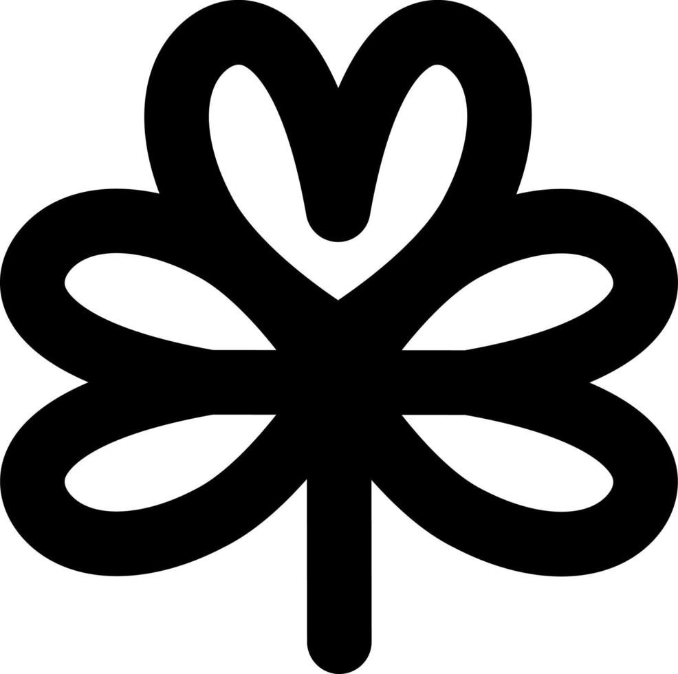 Five petals leaf, illustration, vector on white background.