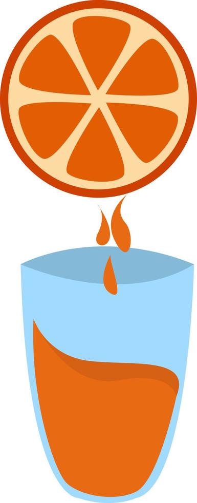 Fresh juice, illustration, vector on white background.