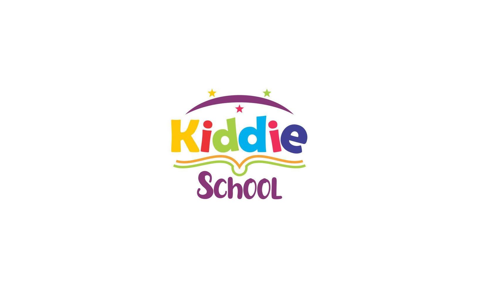 Kiddie school elementary colorful vector logo design illustration