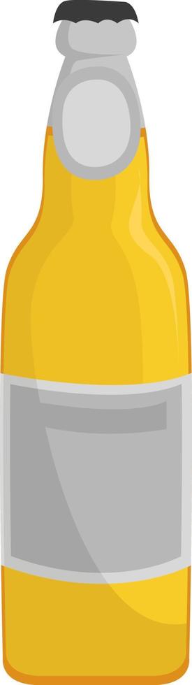 Cider in bottle, illustration, vector on white background