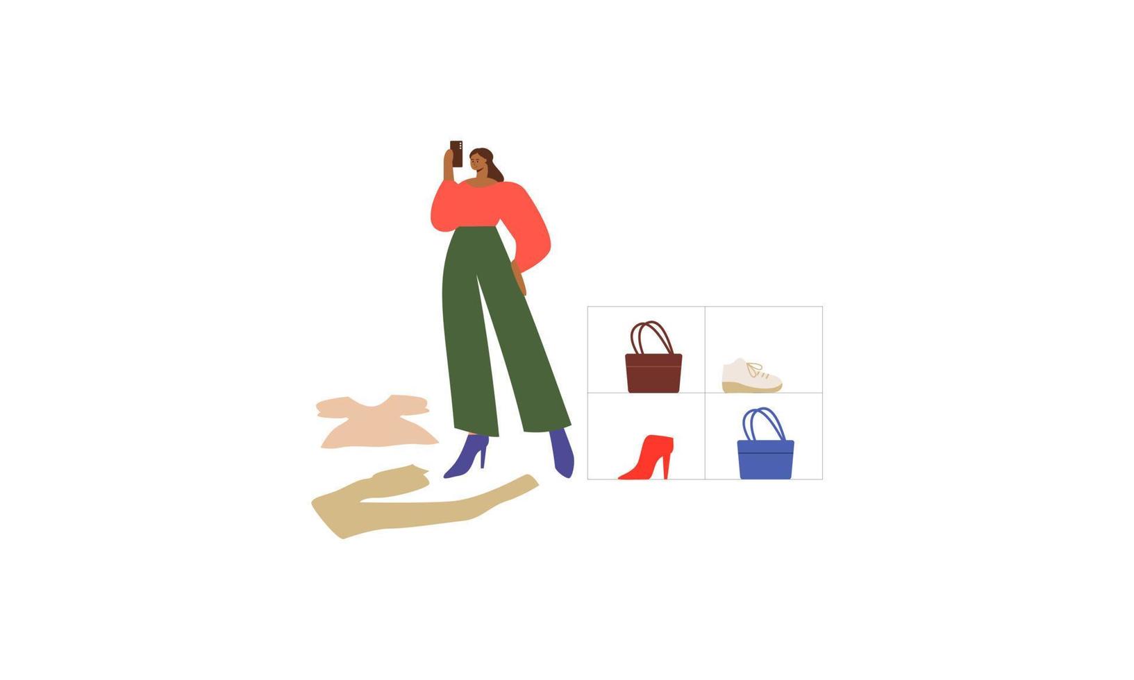 Fashion girl illustration pack vector