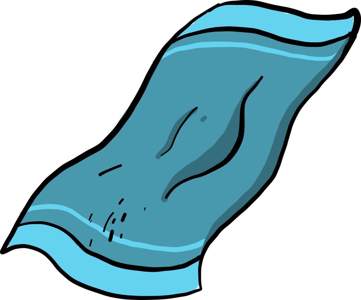 Blue short towel, illustration, vector on white background