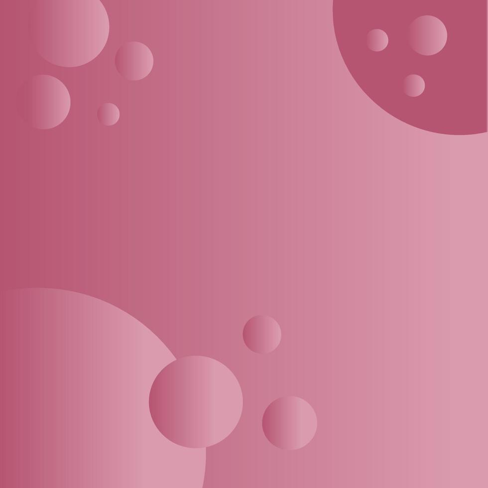 fondo rosa abstracto con bolas volumétricas vector