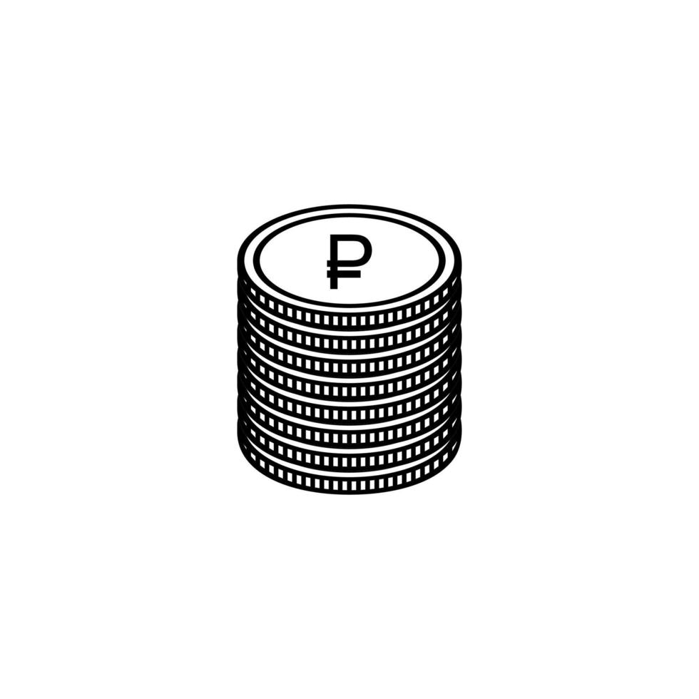 Russia Currency Icon Symbol. Rouble, Rubble, Ruble, RUB Sign. Vector Illustration