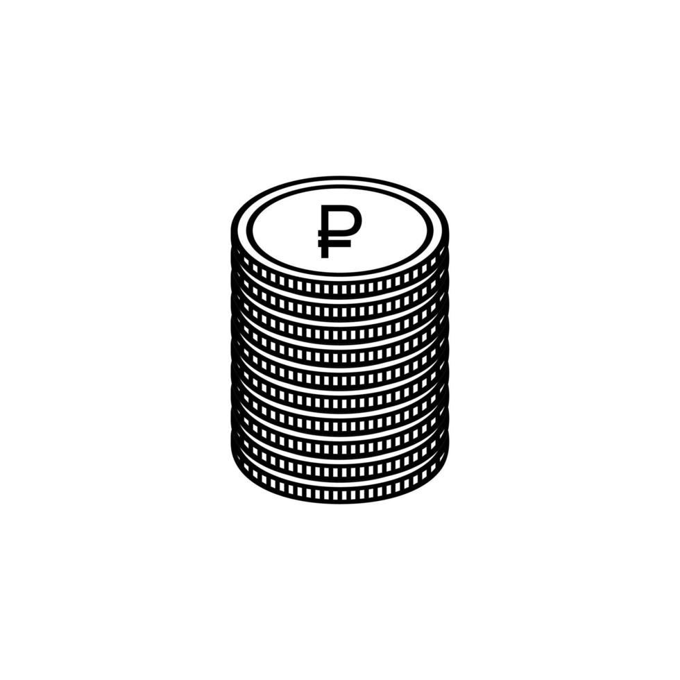 Russia Currency Icon Symbol. Rouble, Rubble, Ruble, RUB Sign. Vector Illustration