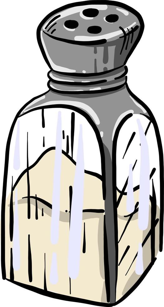 Salt, illustration, vector on white background