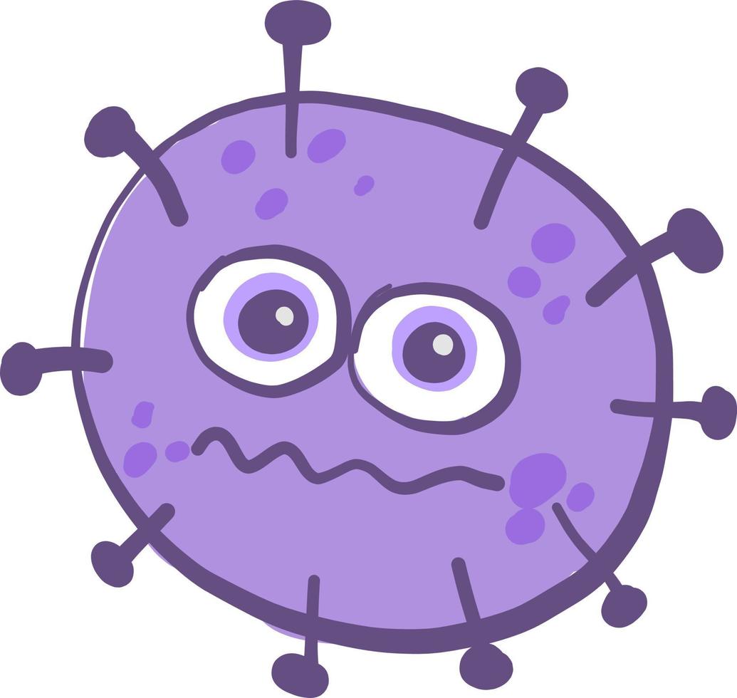 Purple virus, illustration, vector on white background