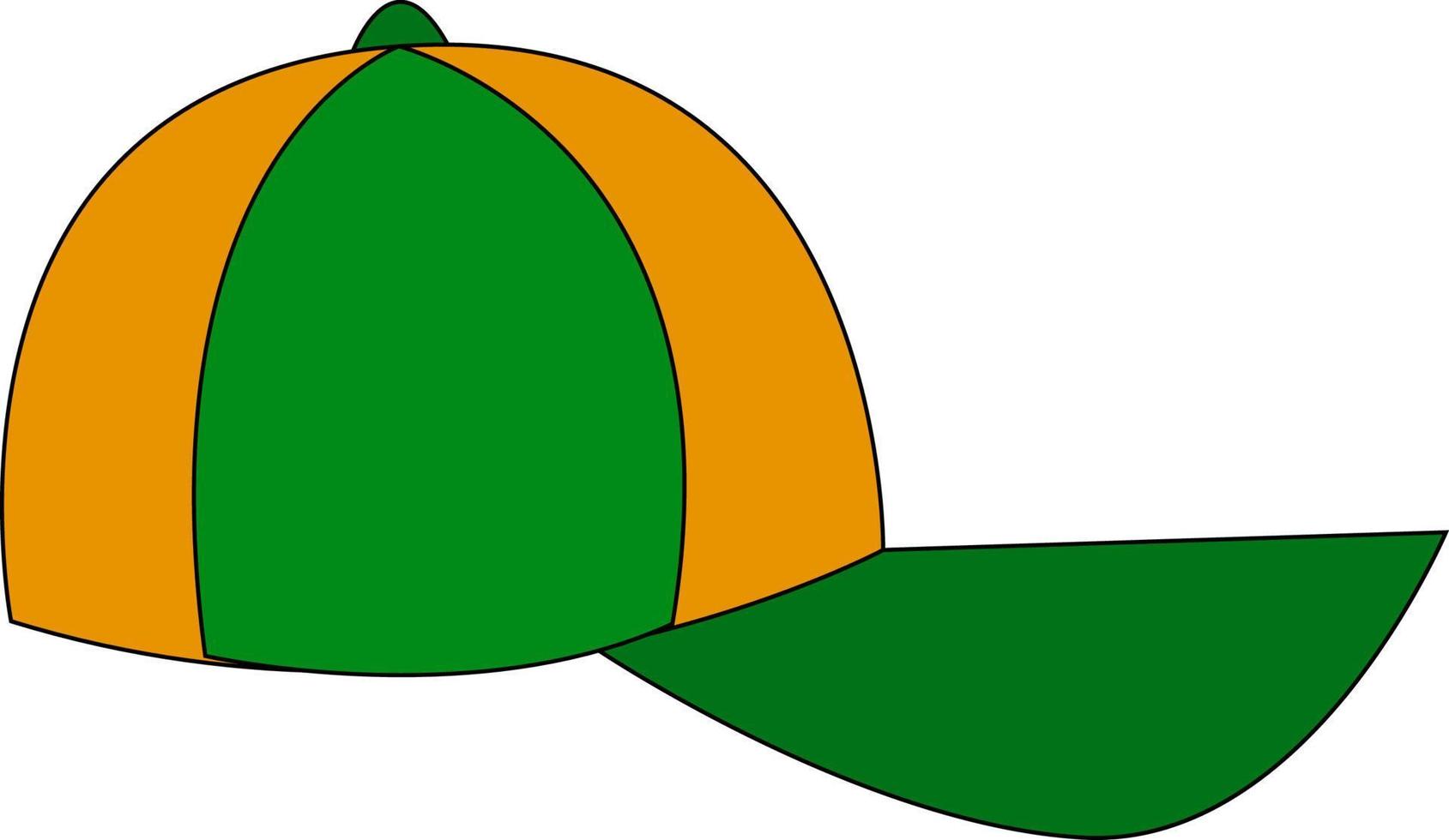 Green cap, illustration, vector on white background
