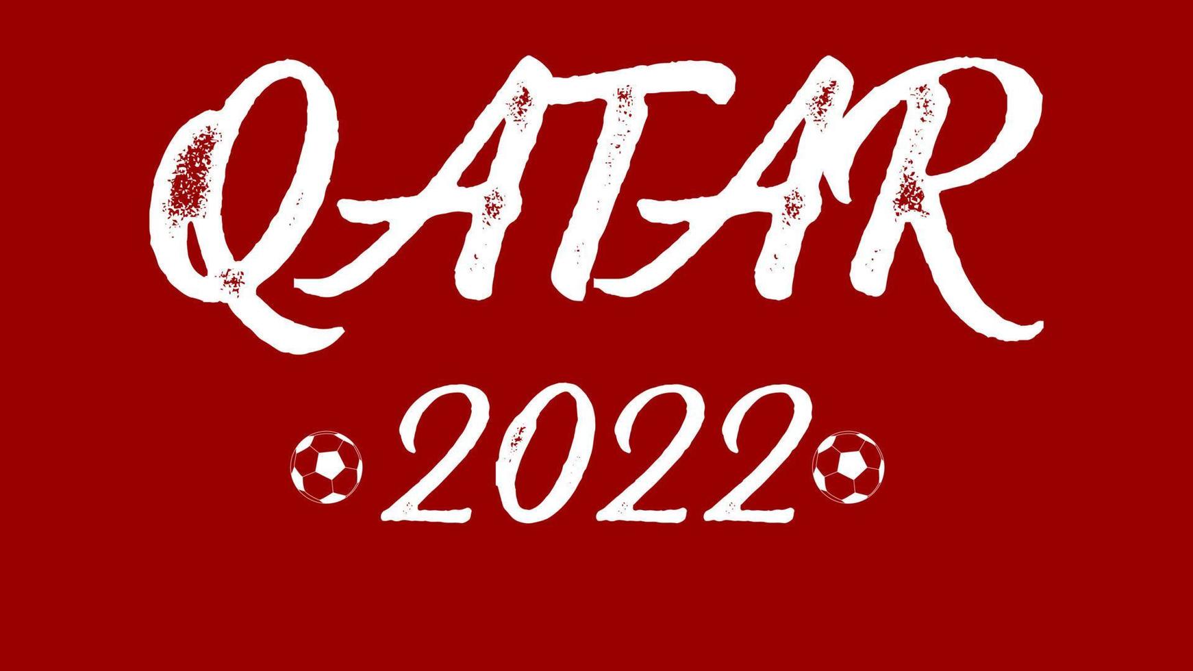 Qatar background football 2022 red vector illustration