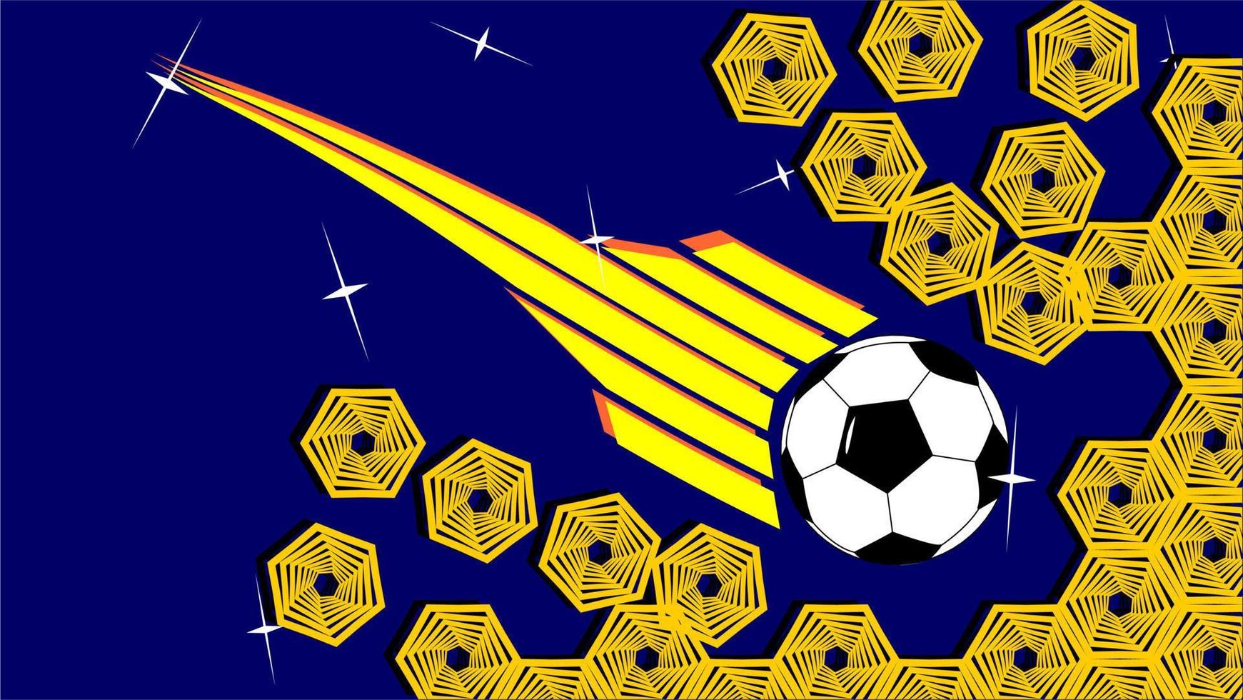 Abstract blue yellow football background vector illustration