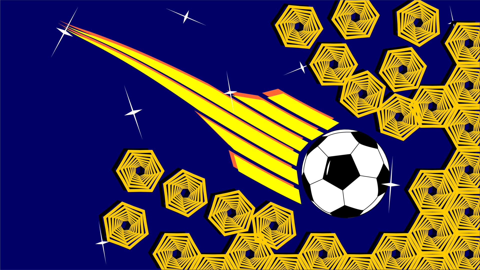 Abstract blue yellow football background vector illustration 13787067