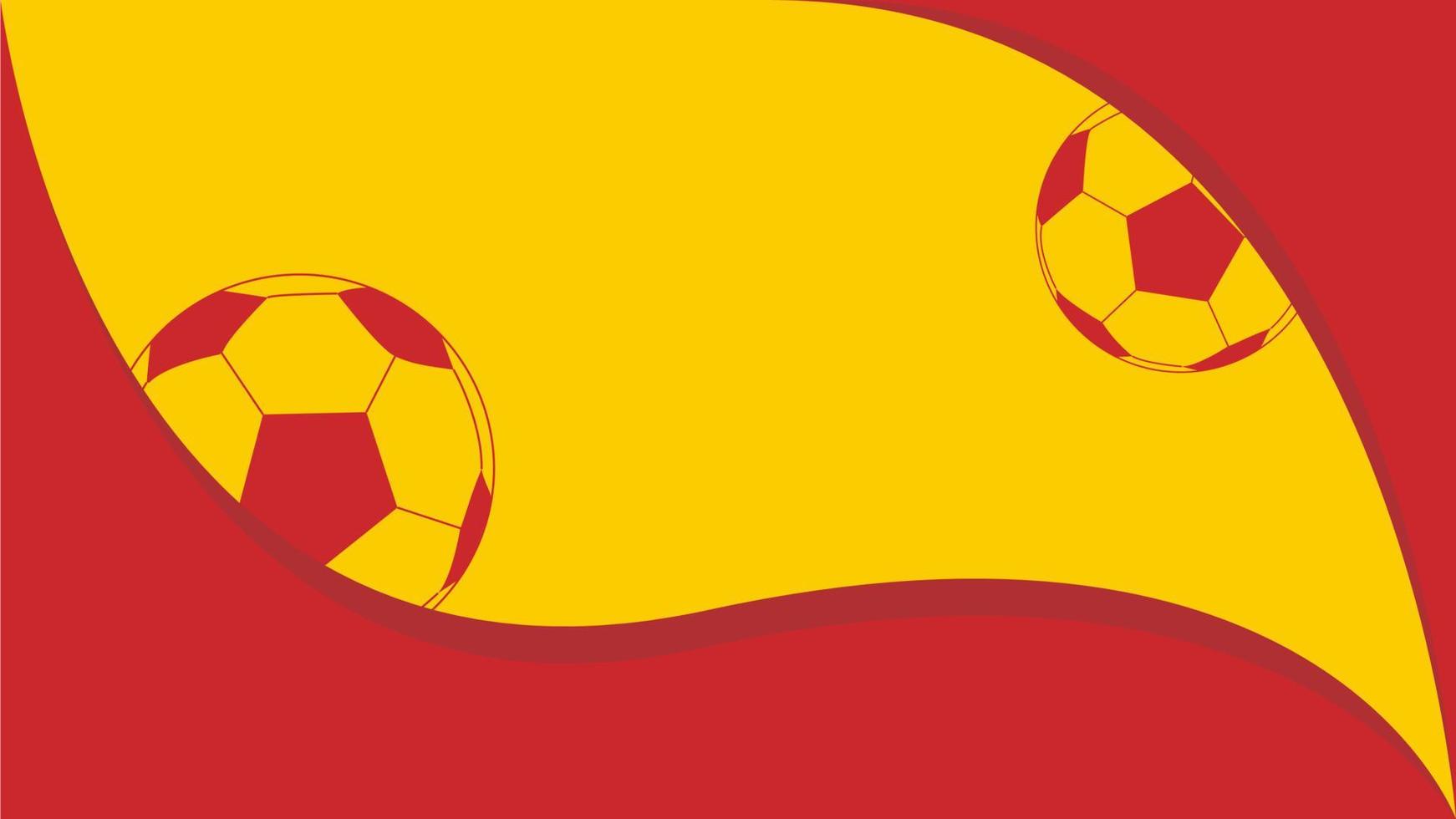 Football background on the theme of Spain flag vector illustration