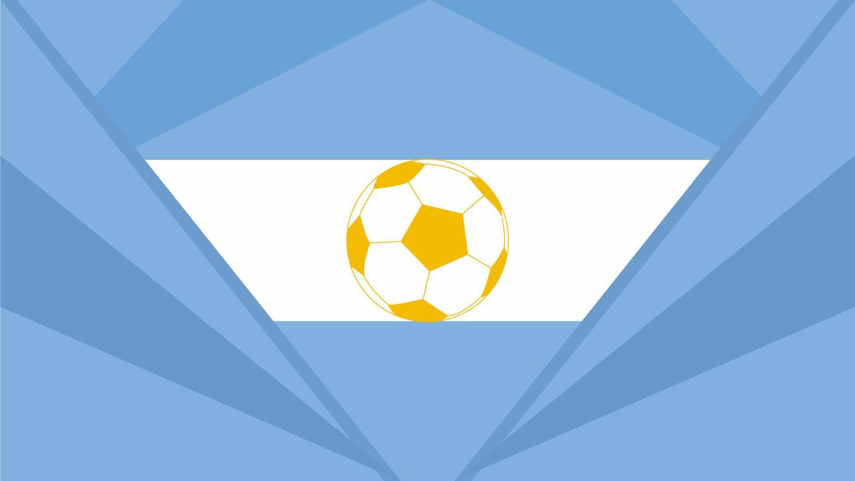 Fondo de plantilla de fútbol sobre el tema de la ilustración de vector de bandera argentina