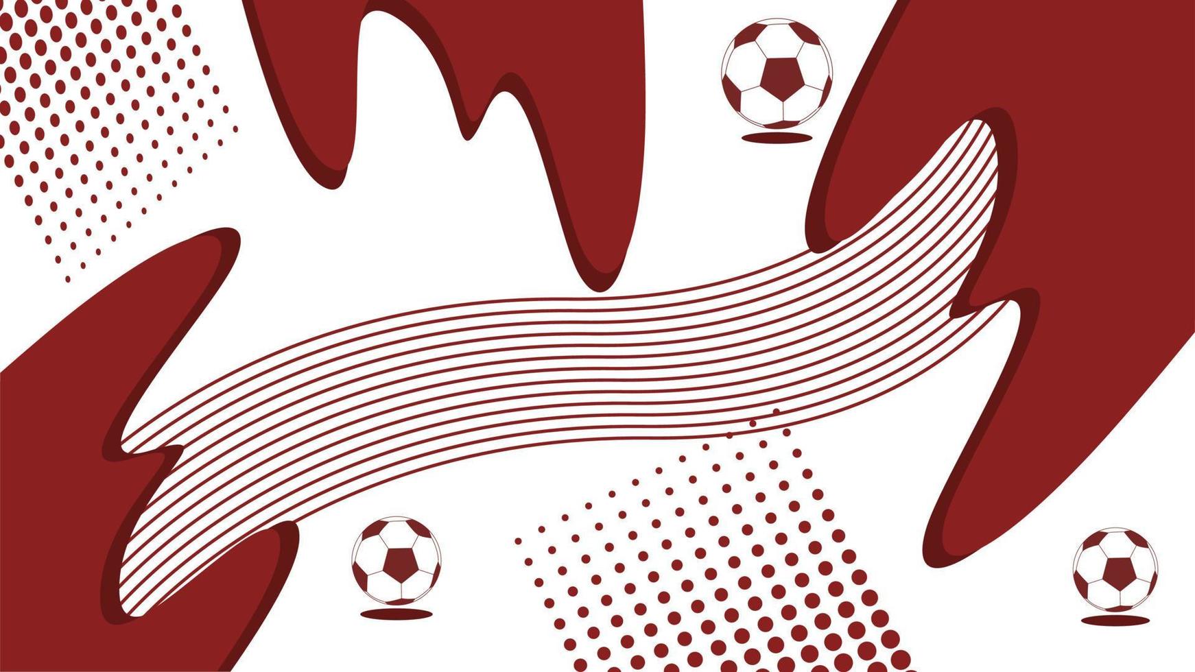 Fondo de fútbol abstracto sobre el tema de la ilustración de vector de bandera de qatar