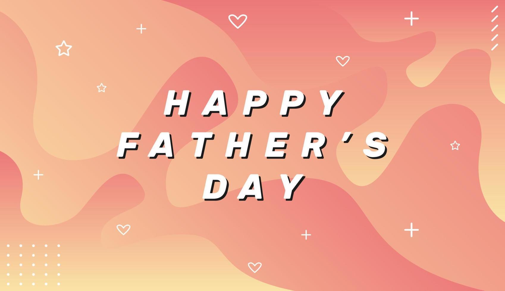 Father's day greeting card background in minimal style vector