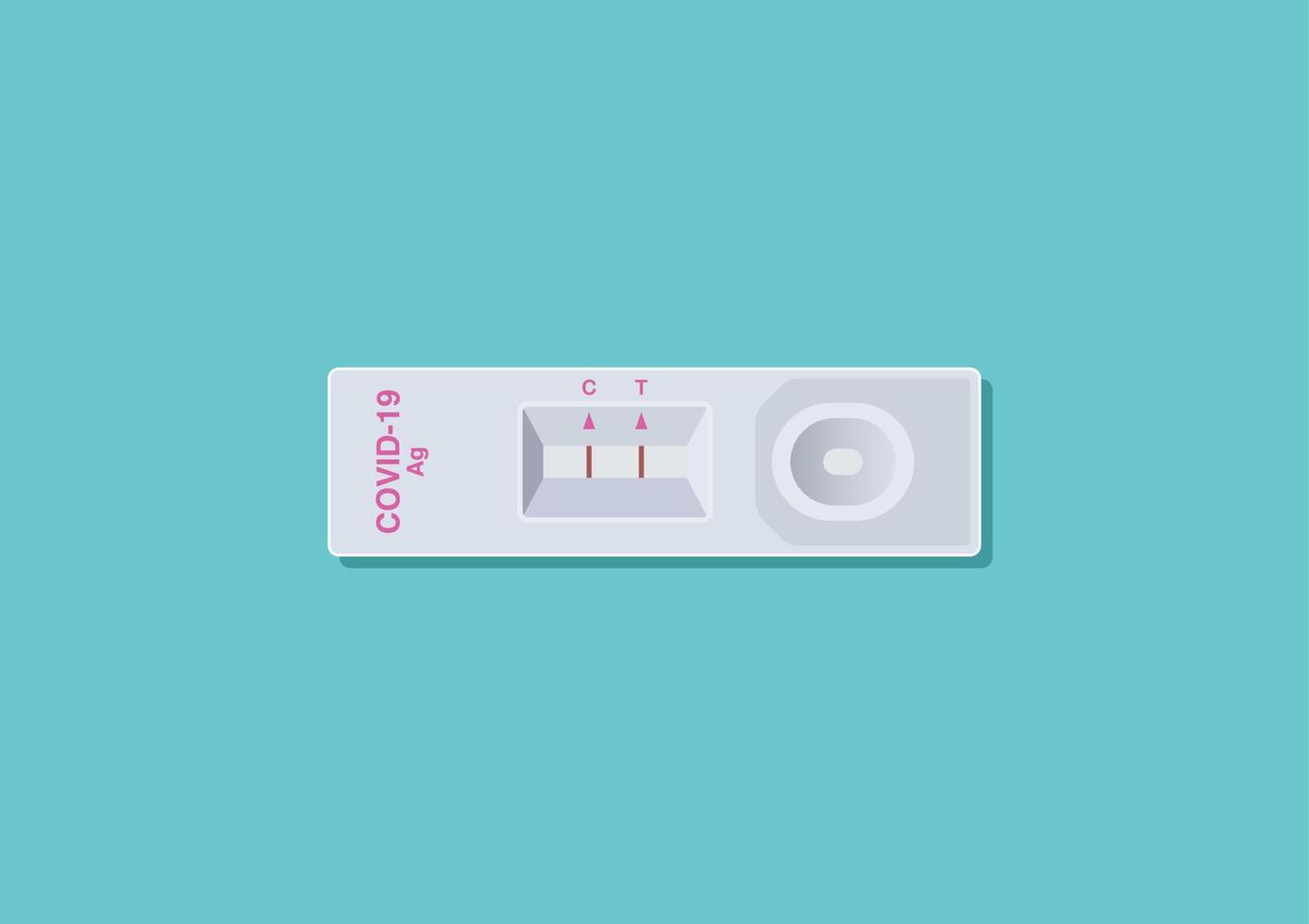 Rapid Antigen Test kit Flat style icon vector