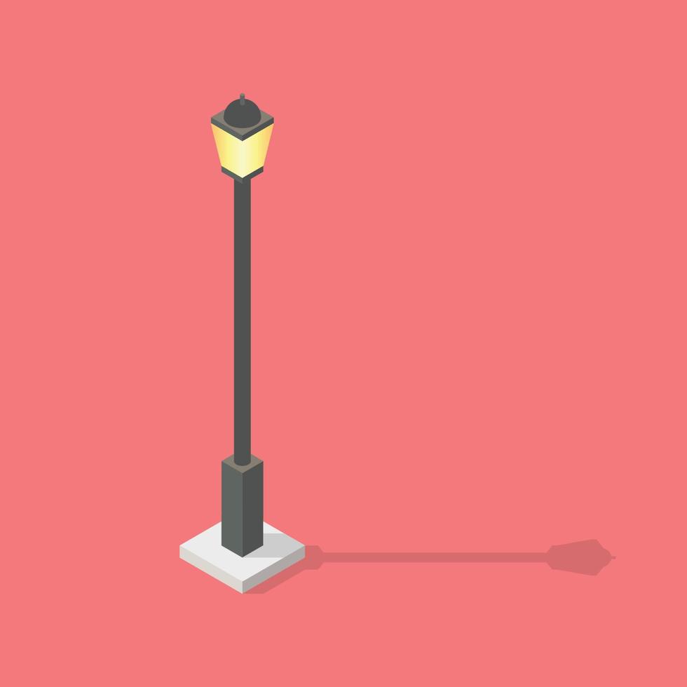 Street lighting isometric view vector