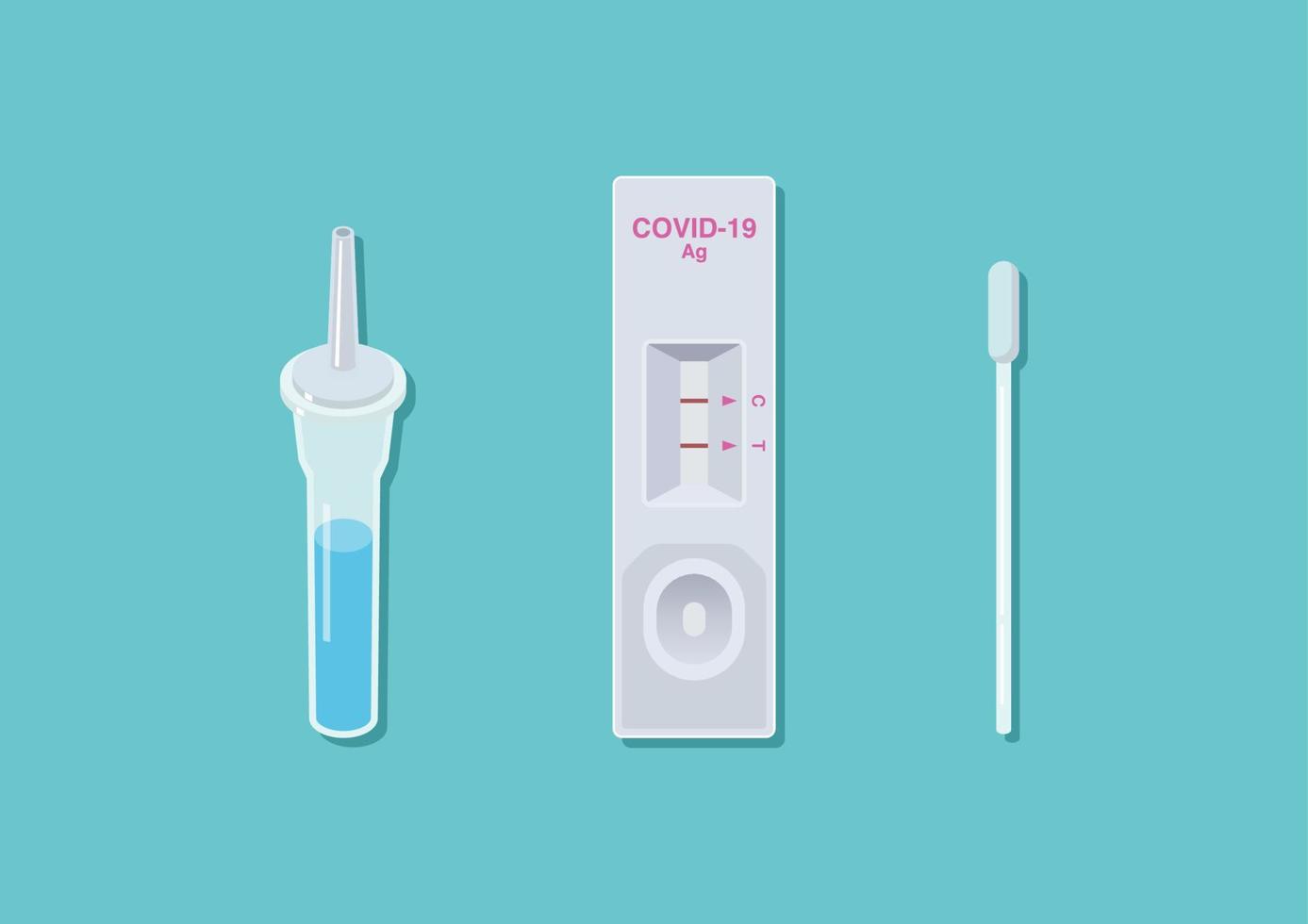 Rapid Antigen Test kit Set vector