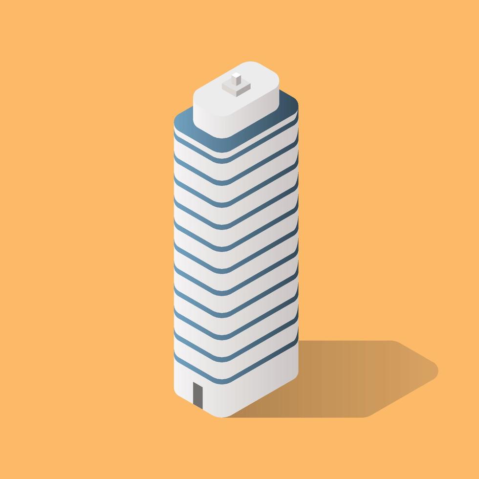 Isometric Futuristic Building vector