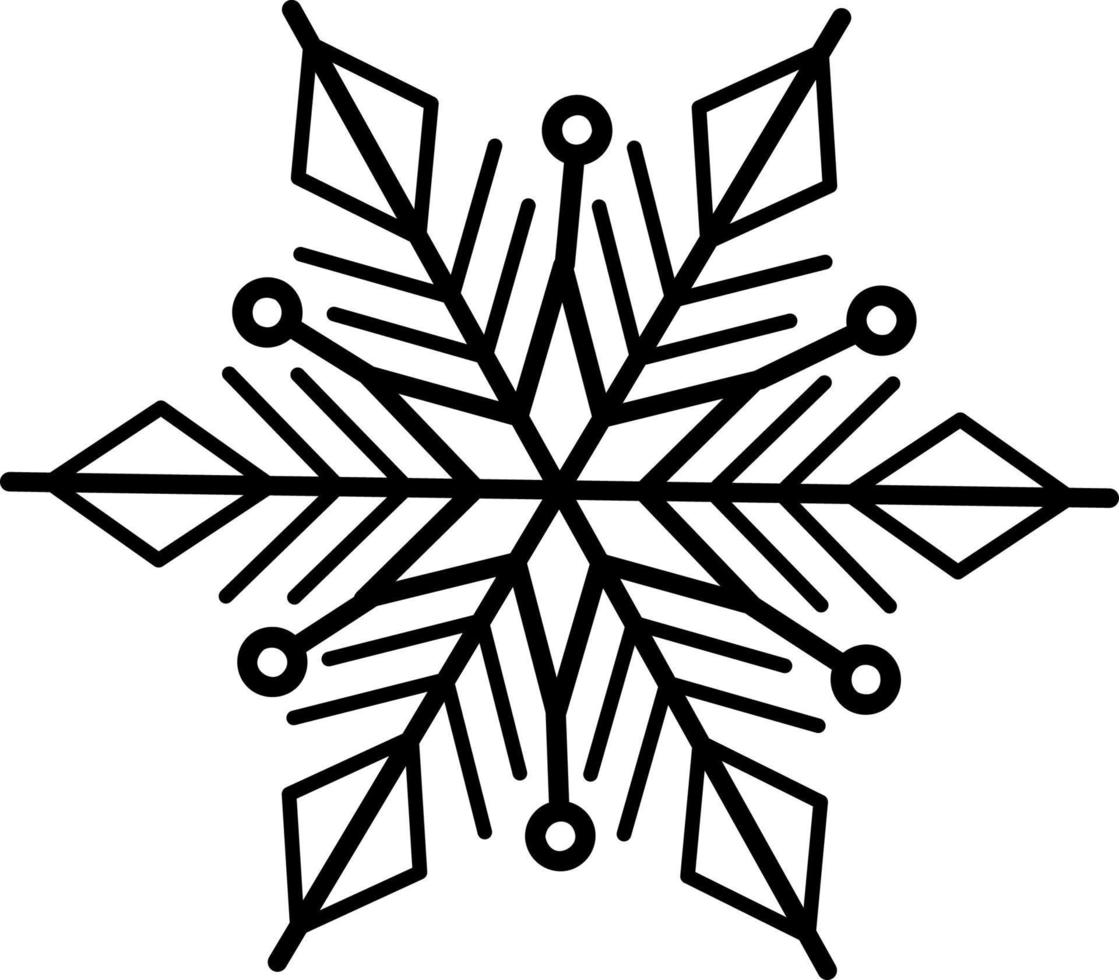 Snowflake icon. Editable vector pictogram isolated on white background. Trendy contour symbols for mobile apps and website design. Premium icon pack in trendy line style.
