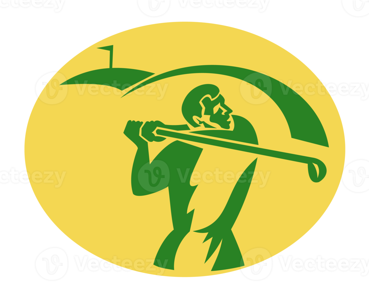 golfspelare teeing av png