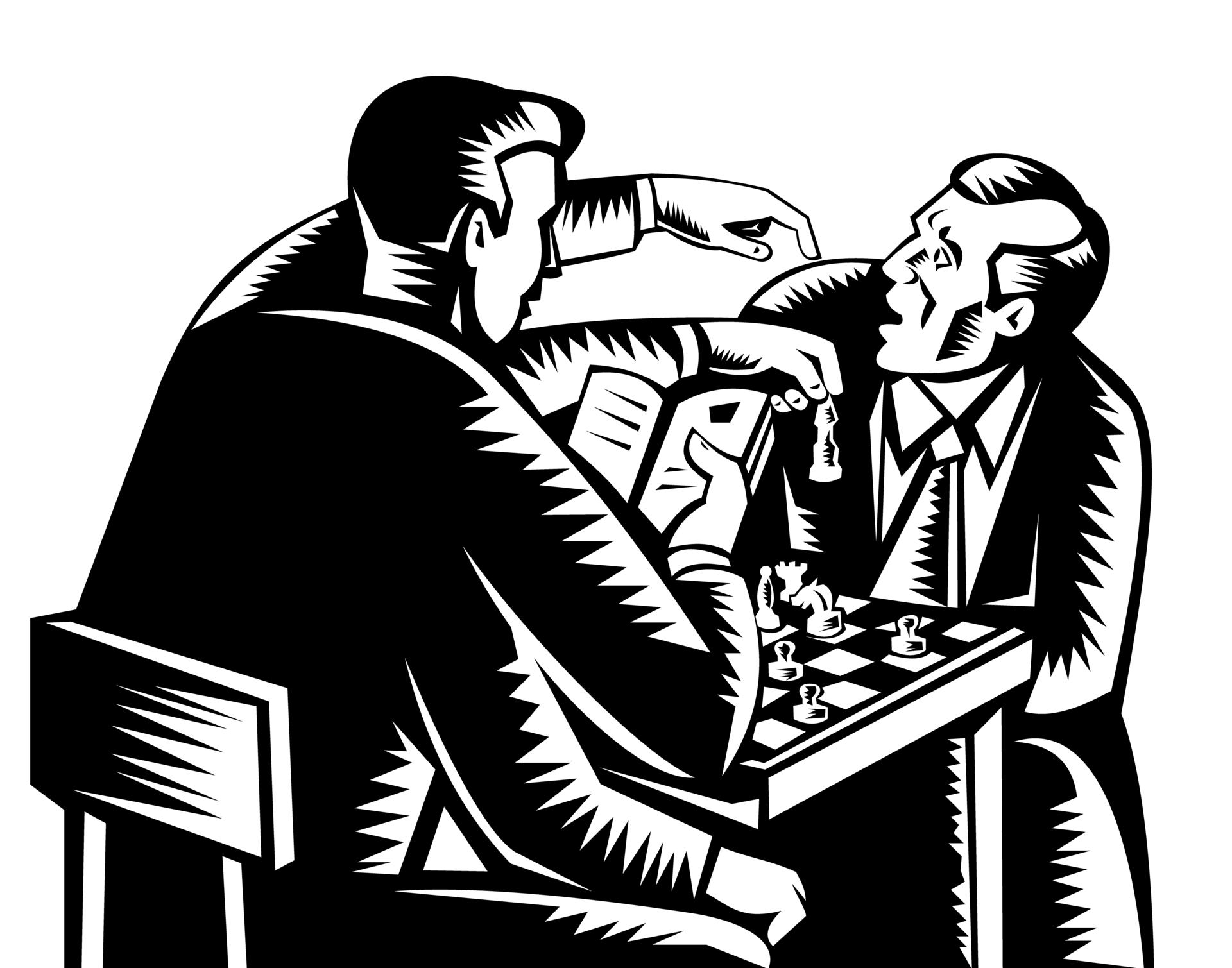 man four arms playing chess 13787336 PNG