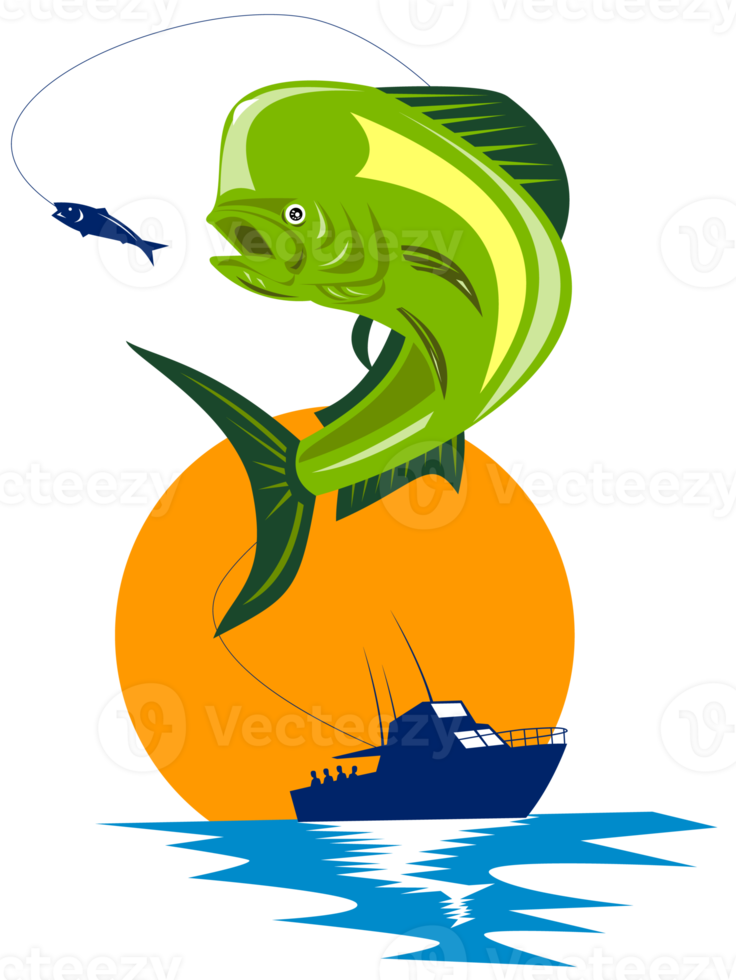 dorado dolphin fish mahimahi jumping 13787377 PNG
